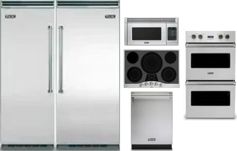 6 Piece Package Includes Refrigerator, Freezer, Cooktop, Wall Oven, Microwave And Dishwasher