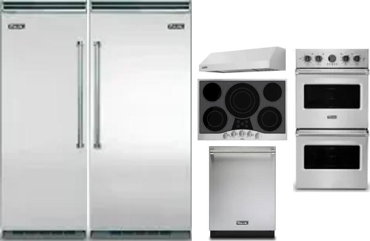 6 Piece Package Includes Refrigerator, Freezer, Cooktop, Wall Oven, Hood And Dishwasher