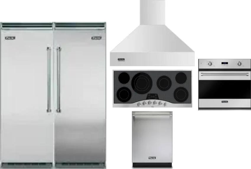 6 Piece Package Includes Refrigerator, Freezer, Cooktop, Wall Oven, Hood And Dishwasher