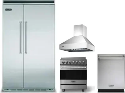 4 Piece Package Includes Refrigerator, Range, Hood And Dishwasher