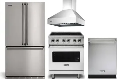 4 Piece Package Includes Refrigerator, Range, Hood And Dishwasher