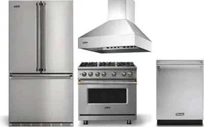 4 Piece Package Includes Refrigerator, Range, Hood And Dishwasher