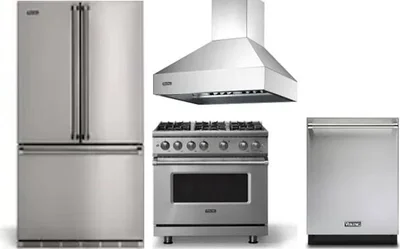 4 Piece Package Includes Refrigerator, Range, Hood And Dishwasher