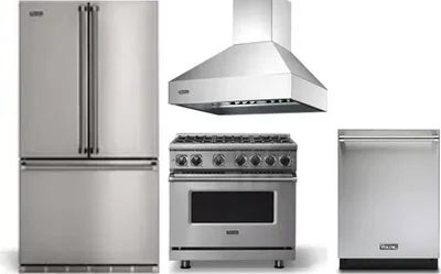 4 Piece Package Includes Refrigerator, Range, Hood And Dishwasher