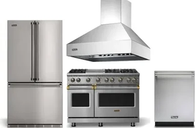 4 Piece Package Includes Refrigerator, Range, Hood And Dishwasher