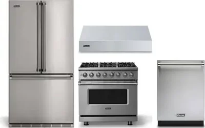 4 Piece Package Includes Refrigerator, Range, Hood And Dishwasher