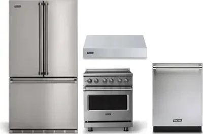 4 Piece Package Includes Refrigerator, Range, Hood And Dishwasher