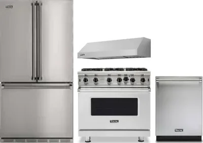 4 Piece Package Includes Refrigerator, Range, Hood And Dishwasher