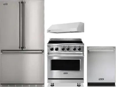 4 Piece Package Includes Refrigerator, Range, Hood And Dishwasher