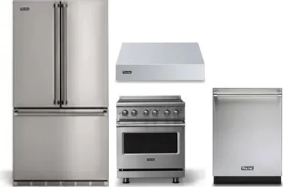 4 Piece Package Includes Refrigerator, Range, Hood And Dishwasher