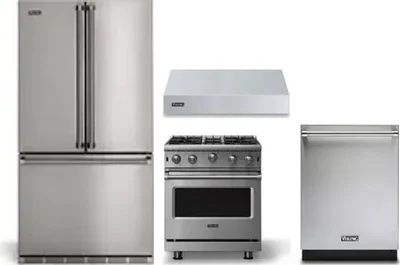 4 Piece Package Includes Refrigerator, Range, Hood And Dishwasher