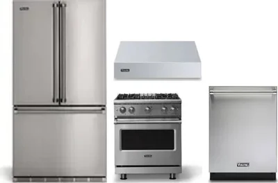 4 Piece Package Includes Refrigerator, Range, Hood And Dishwasher