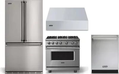 4 Piece Package Includes Refrigerator, Range, Hood And Dishwasher