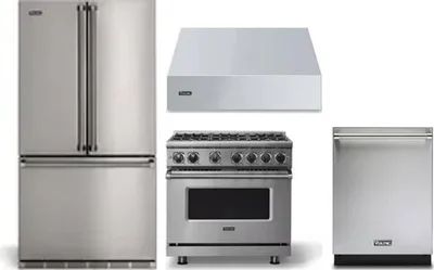 4 Piece Package Includes Refrigerator, Range, Hood And Dishwasher