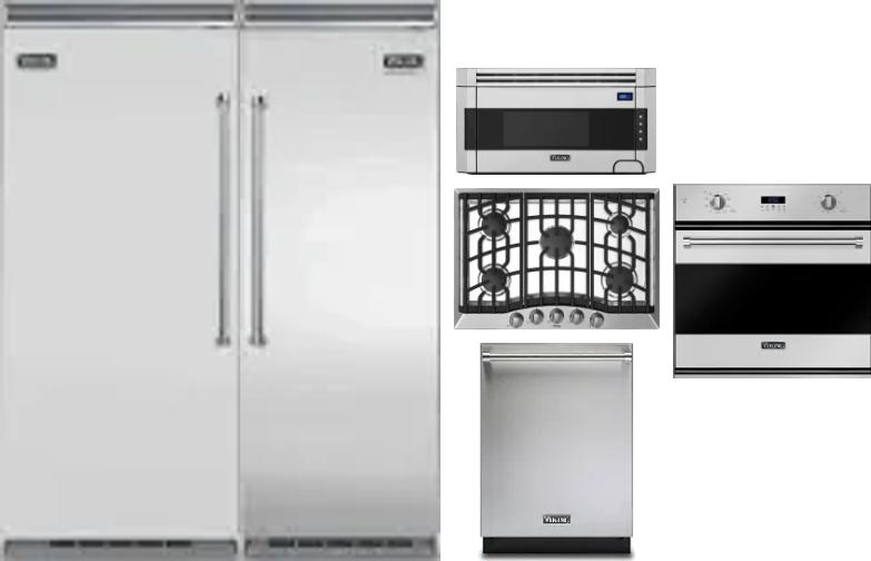 6 Piece Package Includes Refrigerator, Freezer, Cooktop, Wall Oven, Microwave And Dishwasher