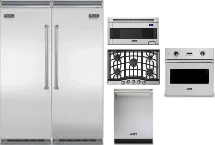 6 Piece Package Includes Refrigerator, Freezer, Cooktop, Wall Oven, Microwave And Dishwasher