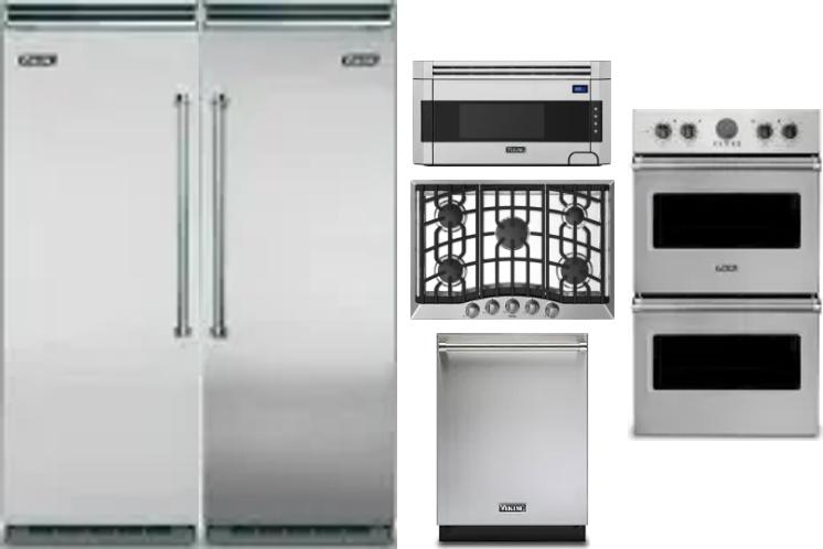 6 Piece Package Includes Refrigerator, Freezer, Cooktop, Wall Oven, Microwave And Dishwasher