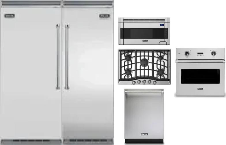 6 Piece Package Includes Refrigerator, Freezer, Cooktop, Wall Oven, Microwave And Dishwasher