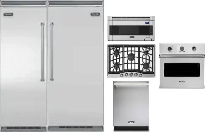 6 Piece Package Includes Refrigerator, Freezer, Cooktop, Wall Oven, Microwave And Dishwasher