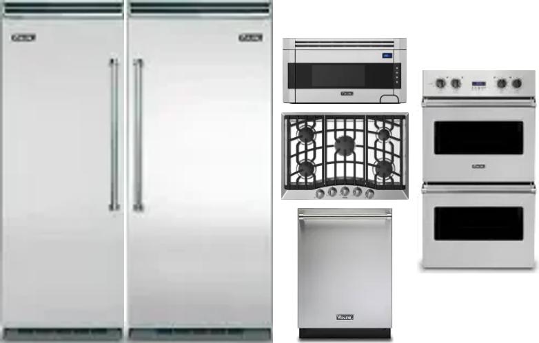 6 Piece Package Includes Refrigerator, Freezer, Cooktop, Wall Oven, Microwave And Dishwasher
