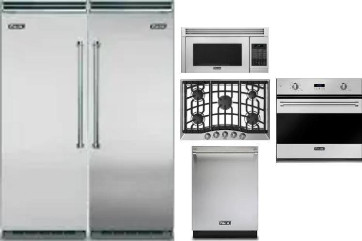 6 Piece Package Includes Refrigerator, Freezer, Cooktop, Wall Oven, Microwave And Dishwasher