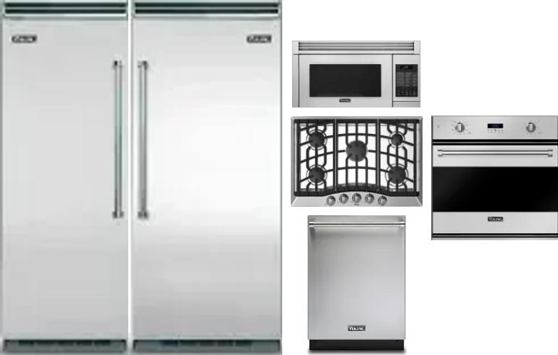 6 Piece Package Includes Refrigerator, Freezer, Cooktop, Wall Oven, Microwave And Dishwasher