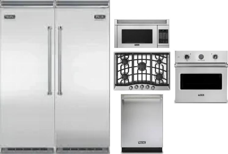 6 Piece Package Includes Refrigerator, Freezer, Cooktop, Wall Oven, Microwave And Dishwasher