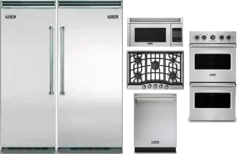 6 Piece Package Includes Refrigerator, Freezer, Cooktop, Wall Oven, Microwave And Dishwasher