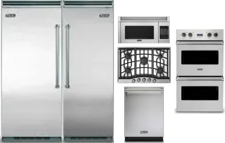 6 Piece Package Includes Refrigerator, Freezer, Cooktop, Wall Oven, Microwave And Dishwasher