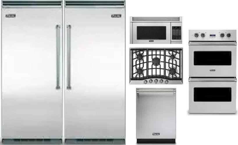 6 Piece Package Includes Refrigerator, Freezer, Cooktop, Wall Oven, Microwave And Dishwasher