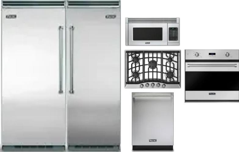6 Piece Package Includes Refrigerator, Freezer, Cooktop, Wall Oven, Microwave And Dishwasher