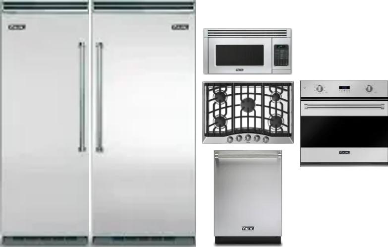 6 Piece Package Includes Refrigerator, Freezer, Cooktop, Wall Oven, Microwave And Dishwasher