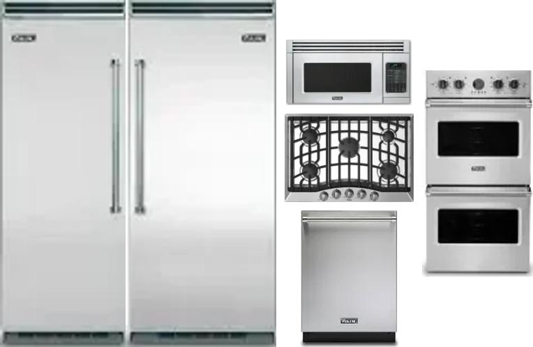 6 Piece Package Includes Refrigerator, Freezer, Cooktop, Wall Oven, Microwave And Dishwasher