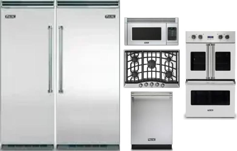 6 Piece Package Includes Refrigerator, Freezer, Cooktop, Wall Oven, Microwave And Dishwasher