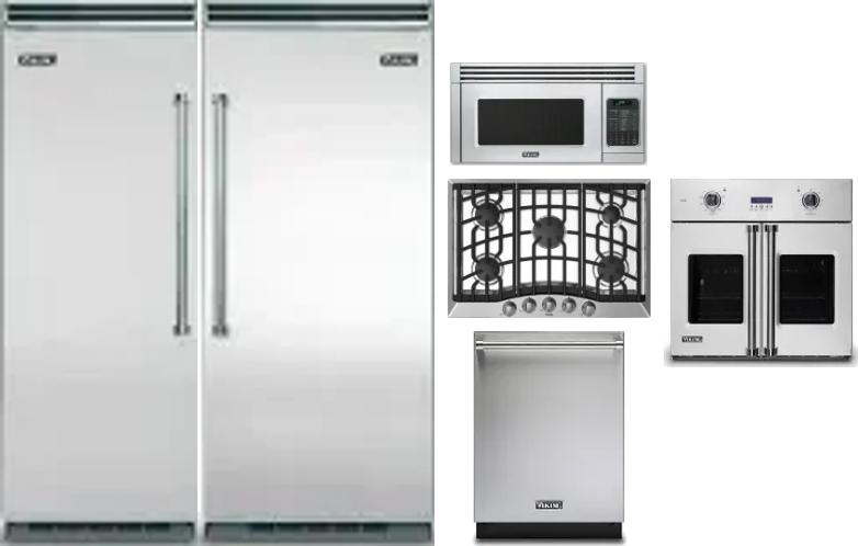 6 Piece Package Includes Refrigerator, Freezer, Cooktop, Wall Oven, Microwave And Dishwasher