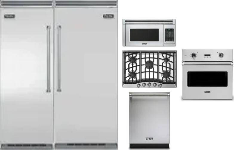 6 Piece Package Includes Refrigerator, Freezer, Cooktop, Wall Oven, Microwave And Dishwasher