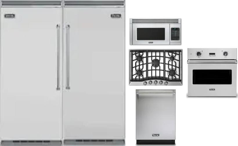6 Piece Package Includes Refrigerator, Freezer, Cooktop, Wall Oven, Microwave And Dishwasher