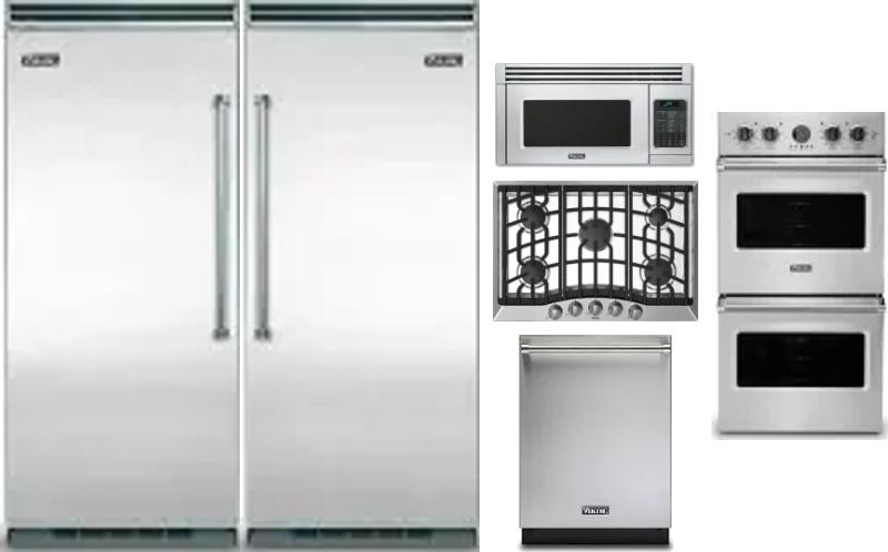 6 Piece Package Includes Refrigerator, Freezer, Cooktop, Wall Oven, Microwave And Dishwasher