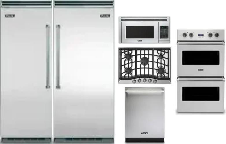 6 Piece Package Includes Refrigerator, Freezer, Cooktop, Wall Oven, Microwave And Dishwasher