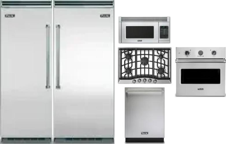 6 Piece Package Includes Refrigerator, Freezer, Cooktop, Wall Oven, Microwave And Dishwasher