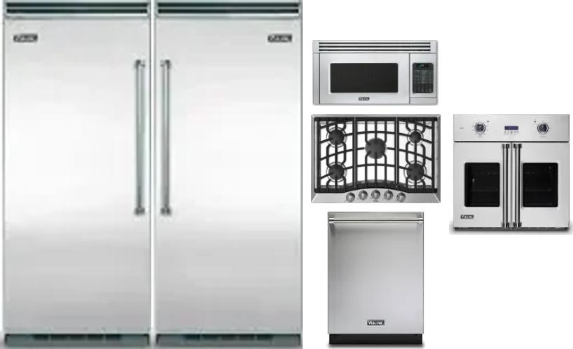 6 Piece Package Includes Refrigerator, Freezer, Cooktop, Wall Oven, Microwave And Dishwasher
