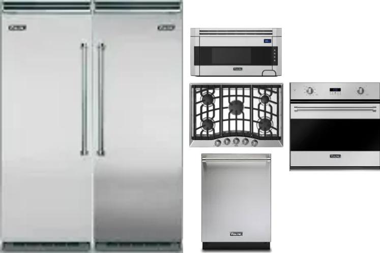 6 Piece Package Includes Refrigerator, Freezer, Cooktop, Wall Oven, Microwave And Dishwasher