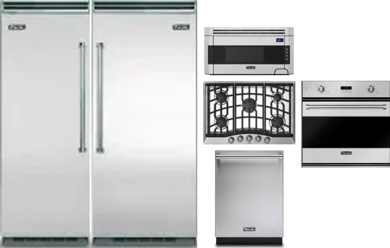 6 Piece Package Includes Refrigerator, Freezer, Cooktop, Wall Oven, Microwave And Dishwasher