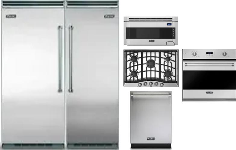 6 Piece Package Includes Refrigerator, Freezer, Cooktop, Wall Oven, Microwave And Dishwasher