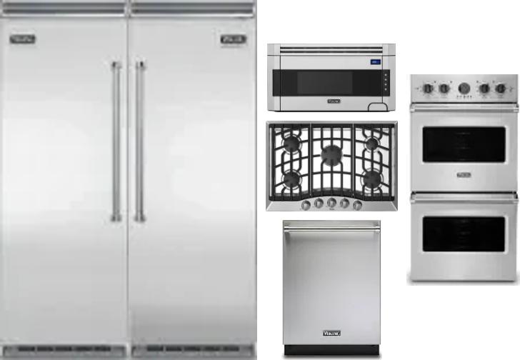 6 Piece Package Includes Refrigerator, Freezer, Cooktop, Wall Oven, Microwave And Dishwasher