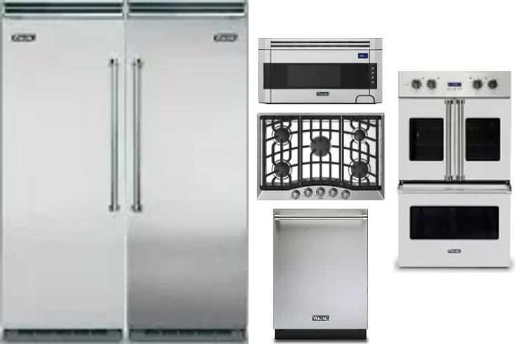 6 Piece Package Includes Refrigerator, Freezer, Cooktop, Wall Oven, Microwave And Dishwasher