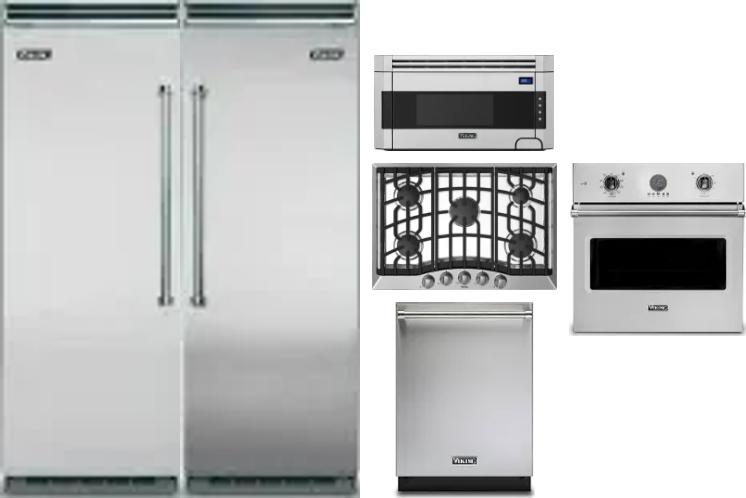 6 Piece Package Includes Refrigerator, Freezer, Cooktop, Wall Oven, Microwave And Dishwasher