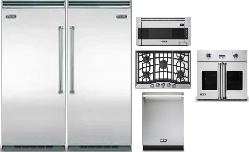 6 Piece Package Includes Refrigerator, Freezer, Cooktop, Wall Oven, Microwave And Dishwasher