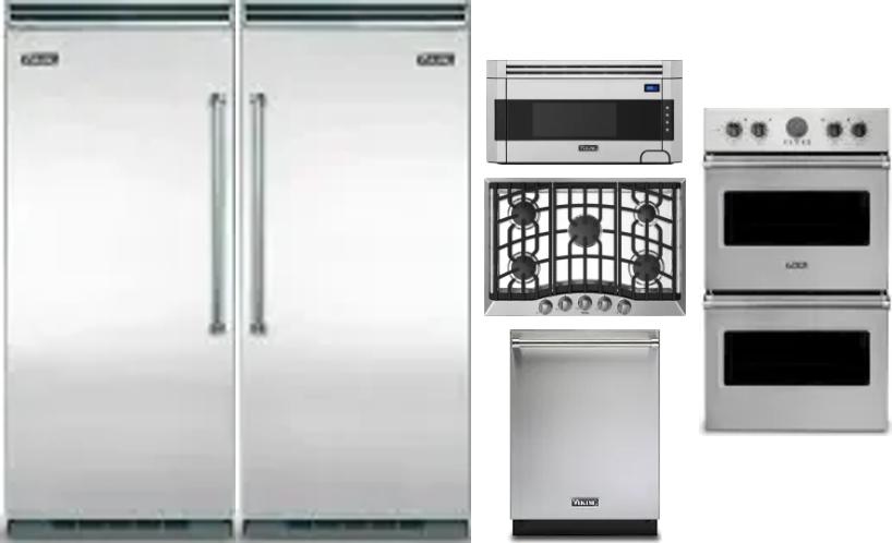 6 Piece Package Includes Refrigerator, Freezer, Cooktop, Wall Oven, Microwave And Dishwasher