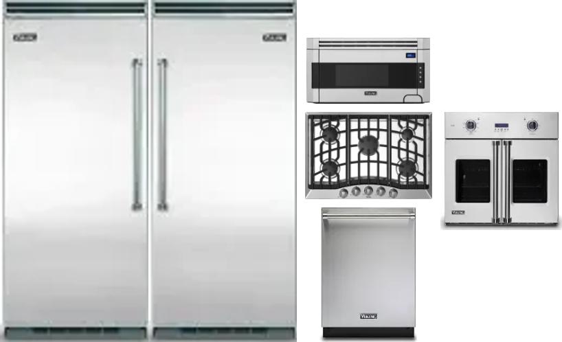 6 Piece Package Includes Refrigerator, Freezer, Cooktop, Wall Oven, Microwave And Dishwasher